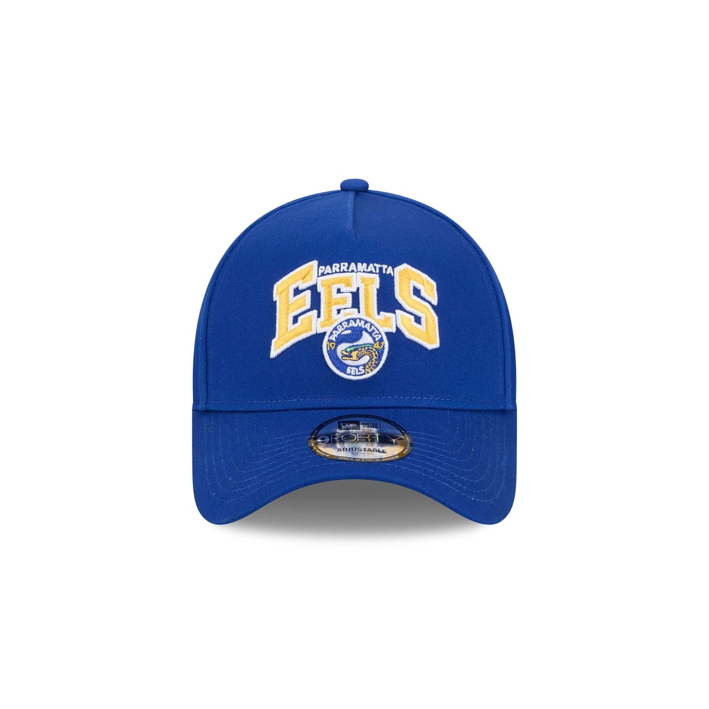 Parramatta Eels Hat - Blue Logo Arch 9Forty A-Frame NRL Snapback Cap - New Era
